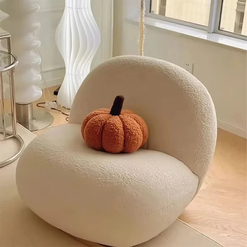 Cloud Lazy Sofa Chair Lamb Wool Fabric Sofa Chair Bedroom Single Lounge Chair Home Balconies Leisure Chairs Comfortable Chair
