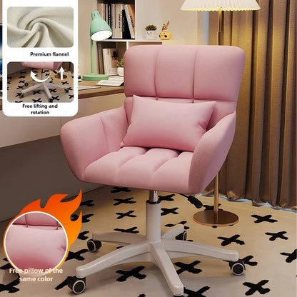 Computer Chair, Comfortable Study Desk and Chair for Home Use, Sedentary Office Chair, Bedroom Makeup Chair, Dressing Stool