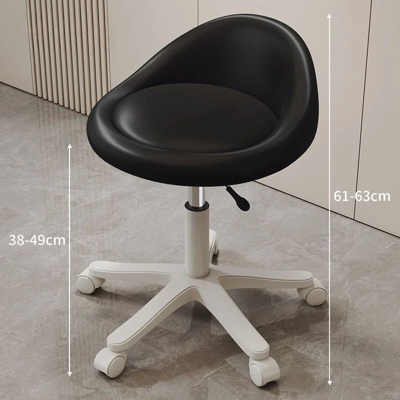 Simple 360° Rotation High Chair with Backrest Simple Beauty Salon Chairs round Stool Modern Salon Furniture Home Makeup Chair