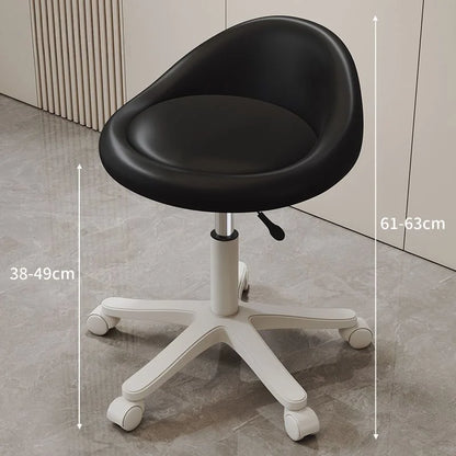 Simple 360° Rotation High Chair with Backrest Simple Beauty Salon Chairs round Stool Modern Salon Furniture Home Makeup Chair