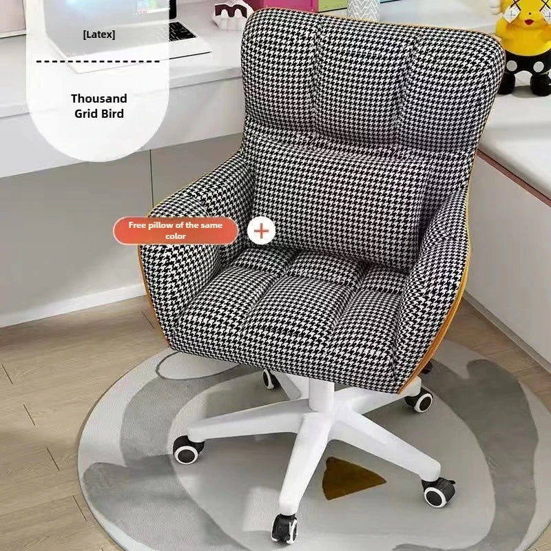 Computer Chair, Comfortable Study Desk and Chair for Home Use, Sedentary Office Chair, Bedroom Makeup Chair, Dressing Stool