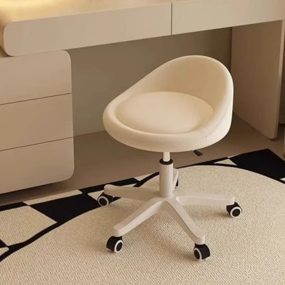 Simple 360° Rotation High Chair with Backrest Simple Beauty Salon Chairs round Stool Modern Salon Furniture Home Makeup Chair