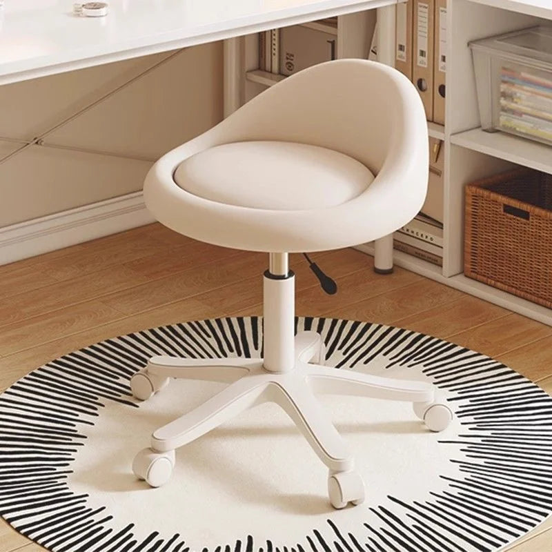 Simple 360° Rotation High Chair with Backrest Simple Beauty Salon Chairs round Stool Modern Salon Furniture Home Makeup Chair