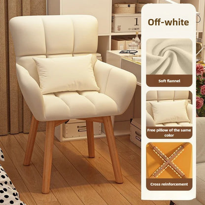Computer Chair, Comfortable Study Desk and Chair for Home Use, Sedentary Office Chair, Bedroom Makeup Chair, Dressing Stool