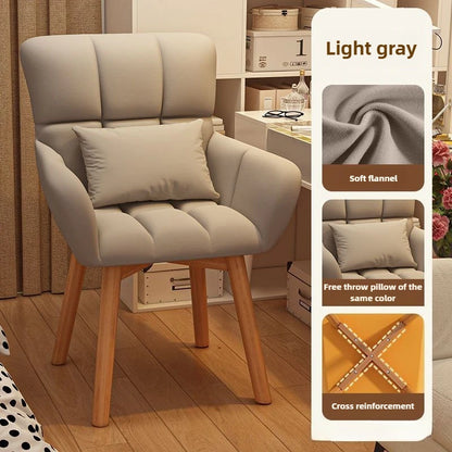 Computer Chair, Comfortable Study Desk and Chair for Home Use, Sedentary Office Chair, Bedroom Makeup Chair, Dressing Stool