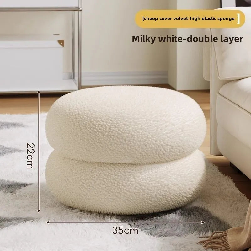 Cloud Lazy Sofa Chair Lamb Wool Fabric Sofa Chair Bedroom Single Lounge Chair Home Balconies Leisure Chairs Comfortable Chair